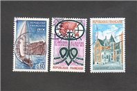  3 عدد تمبر مربوط به کشور فرانسه